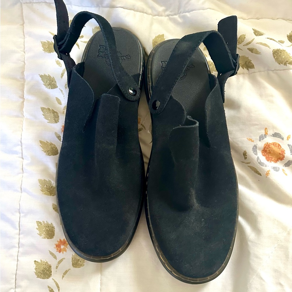 Sold! Dr. Martens Black Suede Carlson Mules NWOB Size 10. - Picture 2 of 5